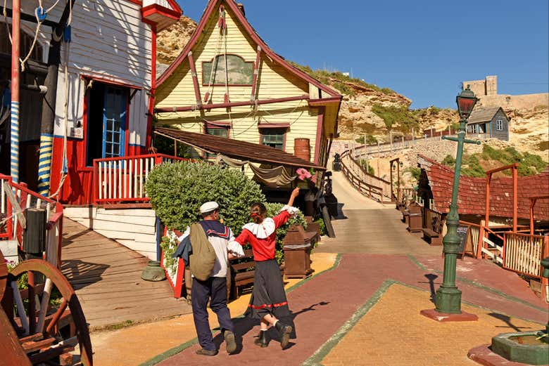 Profitez de l'animation du village de Popeye